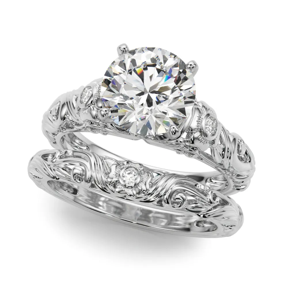 14K Vintage Style Engagement ring