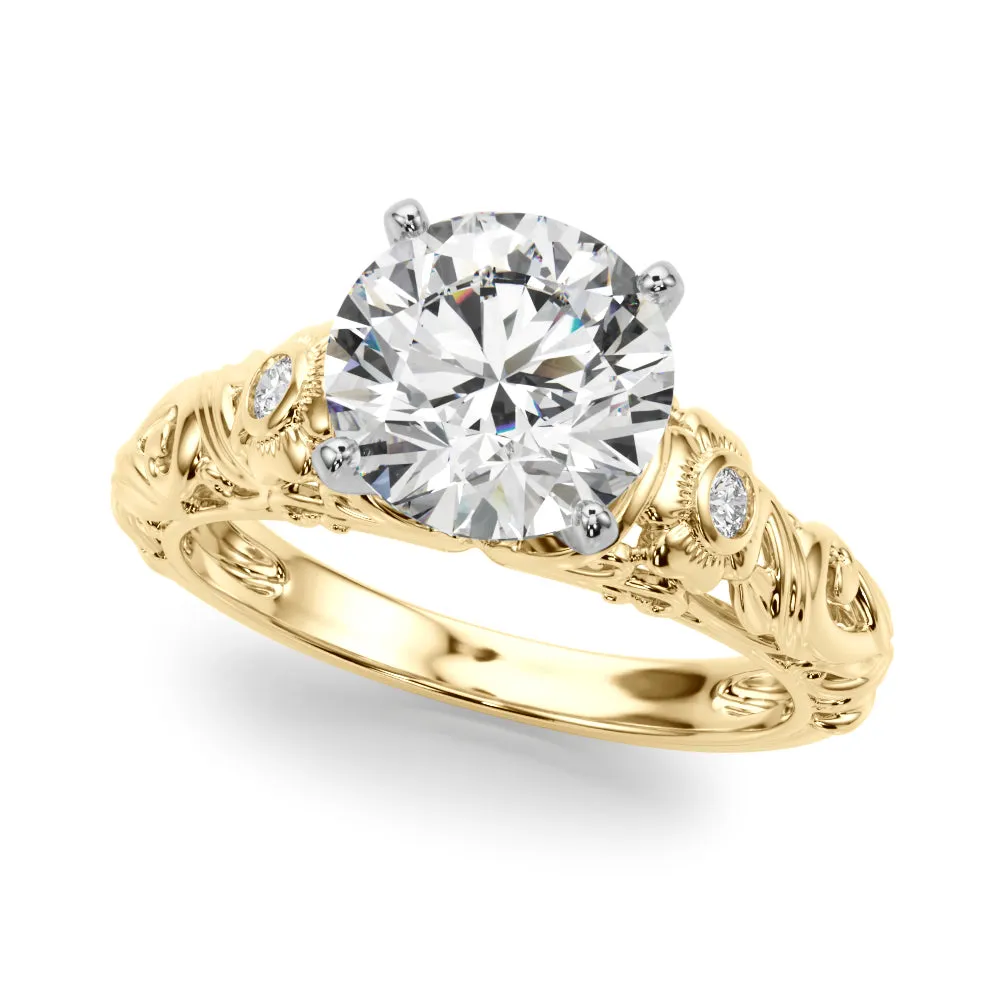 14K Vintage Style Engagement ring