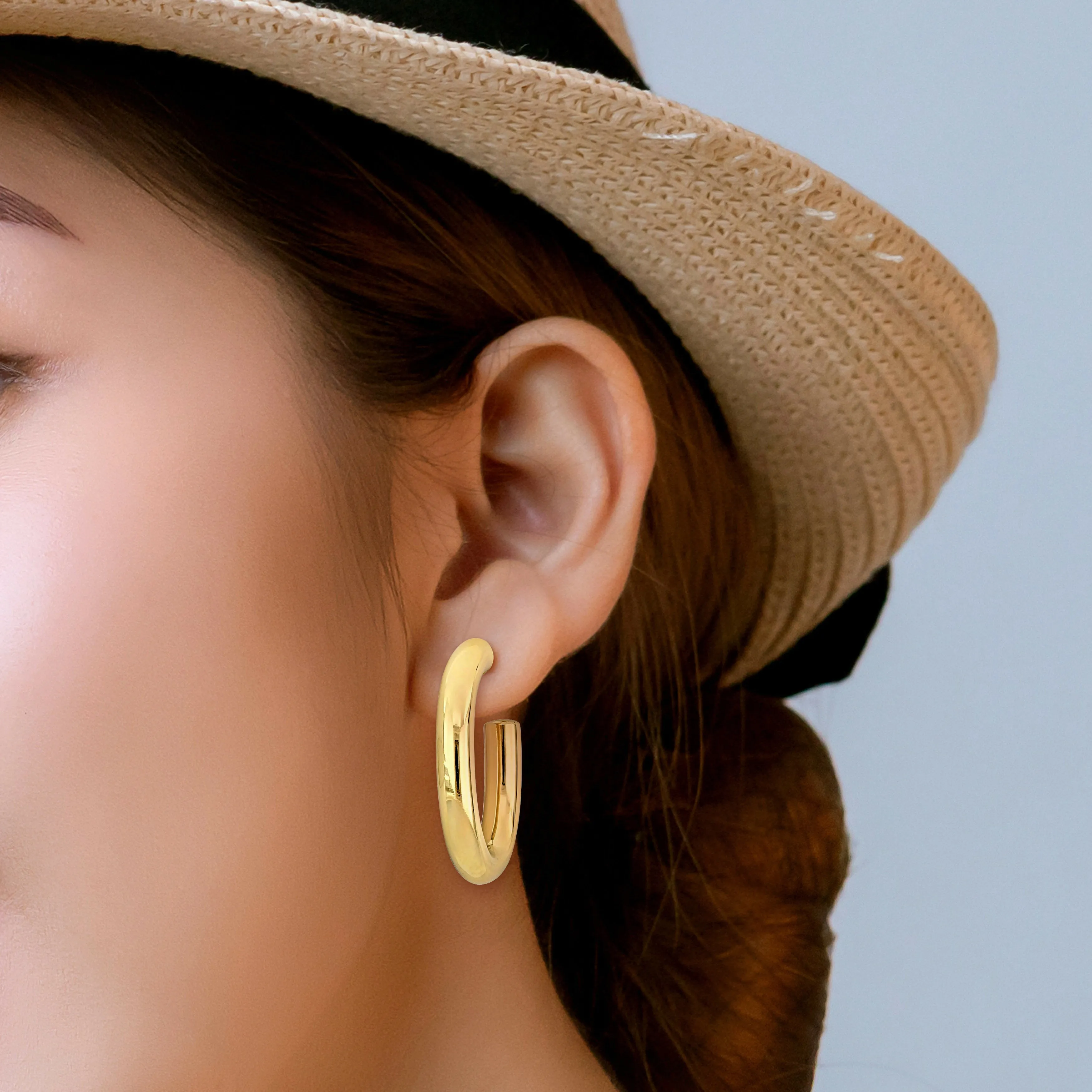 14k Yellow Gold Fashion hoops