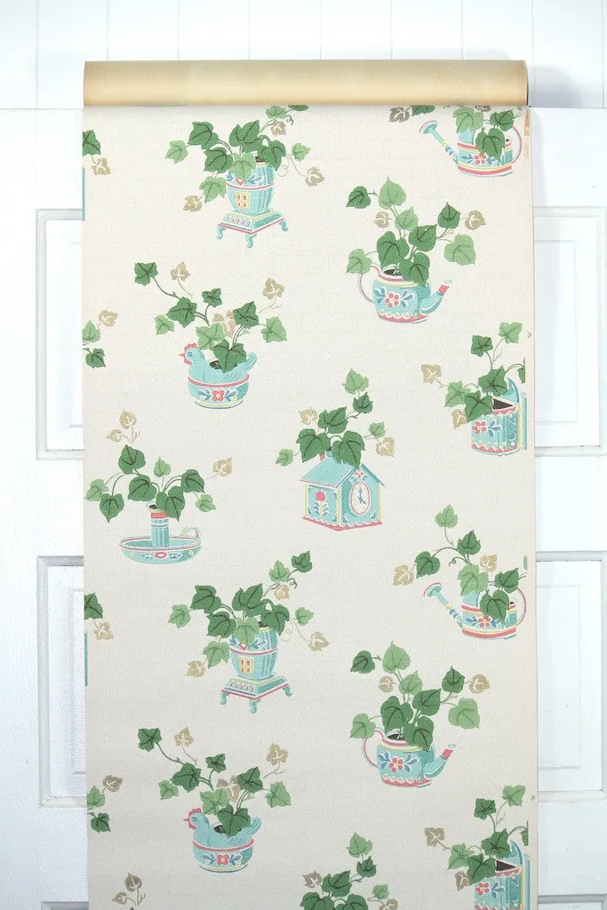 1950s Kitchen Vintage Wallpaper