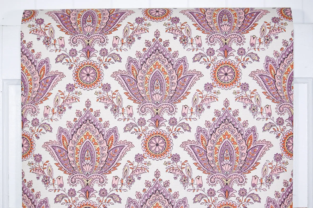 1960s Damask Vintage Wallpaper