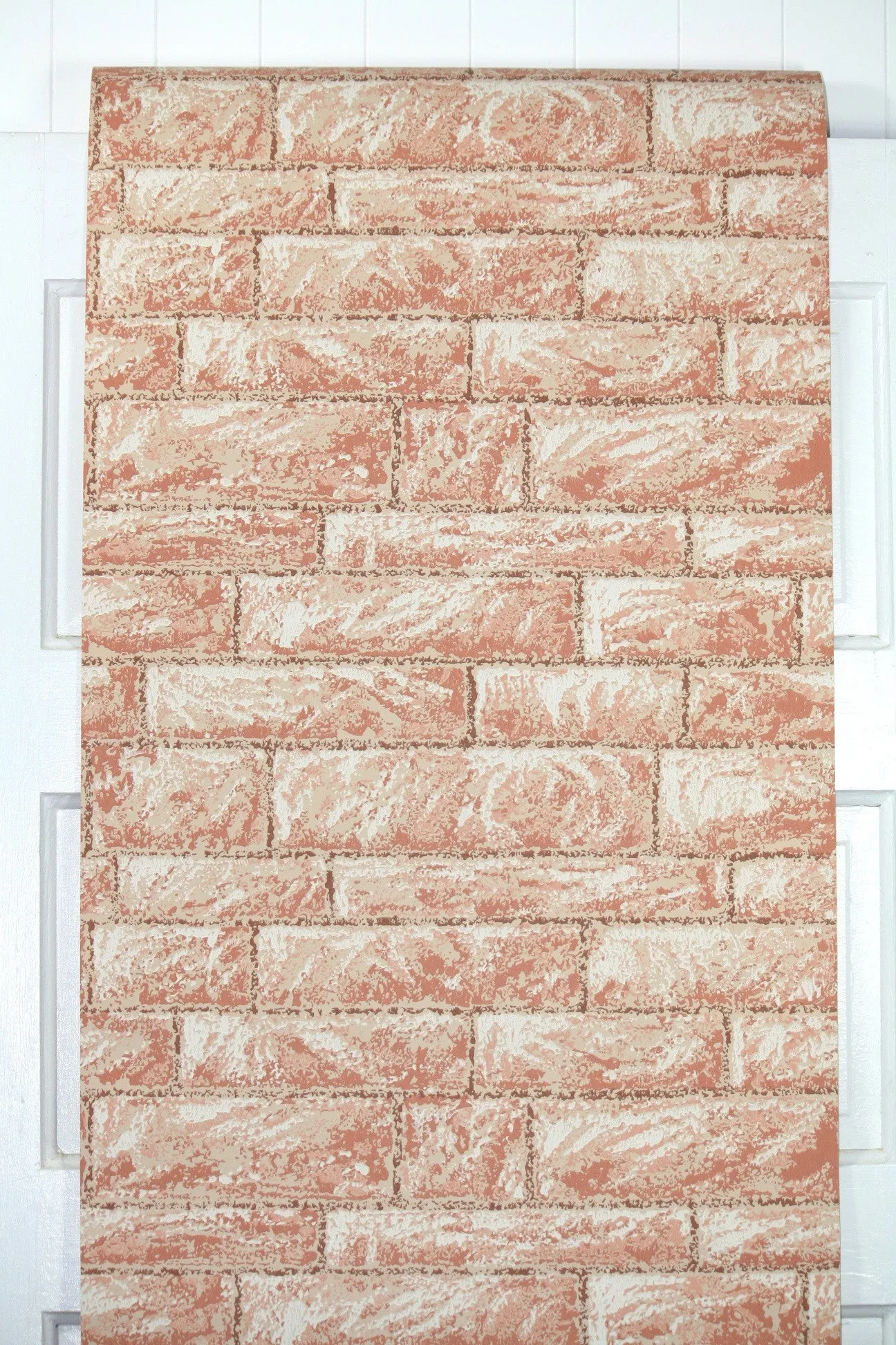 1960s Faux Brick Vintage Wallpaper