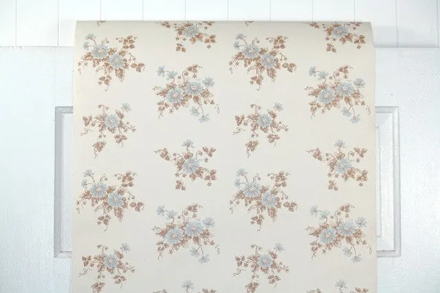 1960s Floral Vintage Wallpaper