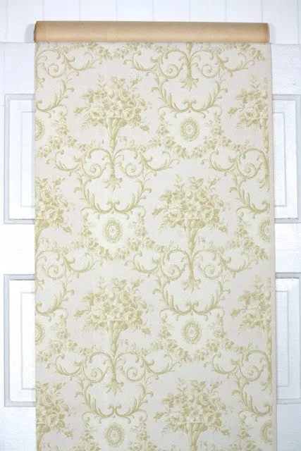 1960s Floral Vintage Wallpaper