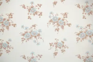 1960s Floral Vintage Wallpaper