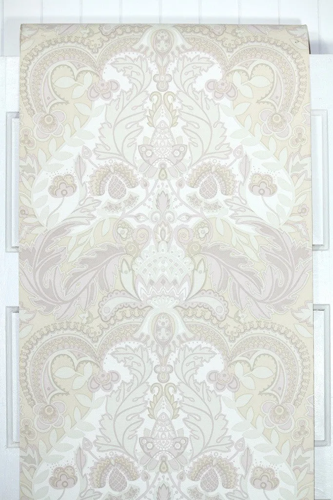 1970s Damask Vintage Wallpaper