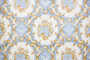 1970s Floral Vintage Wallpaper
