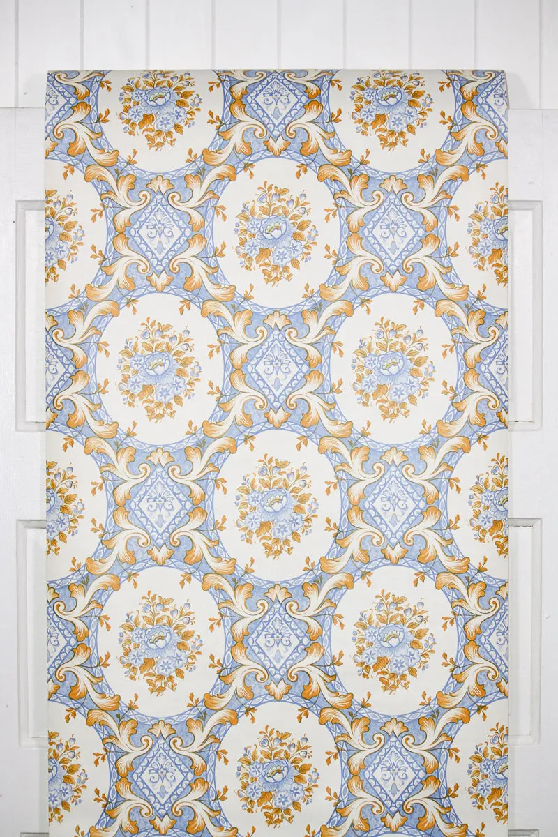 1970s Floral Vintage Wallpaper