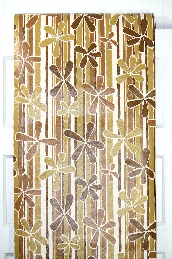 1970s Floral Vintage Wallpaper