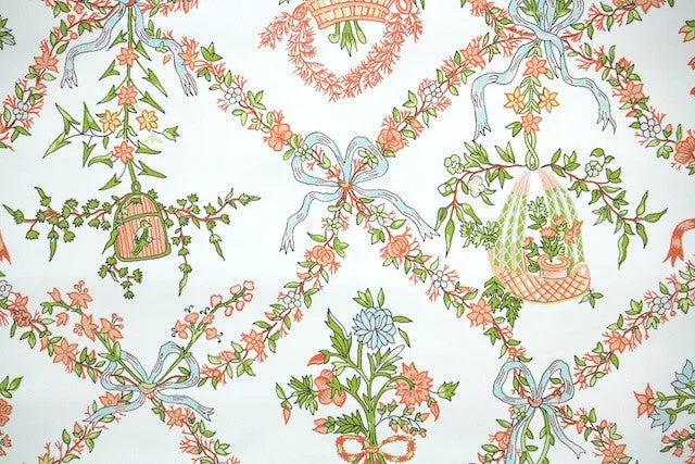 1970s Floral Vintage Wallpaper