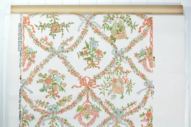 1970s Floral Vintage Wallpaper