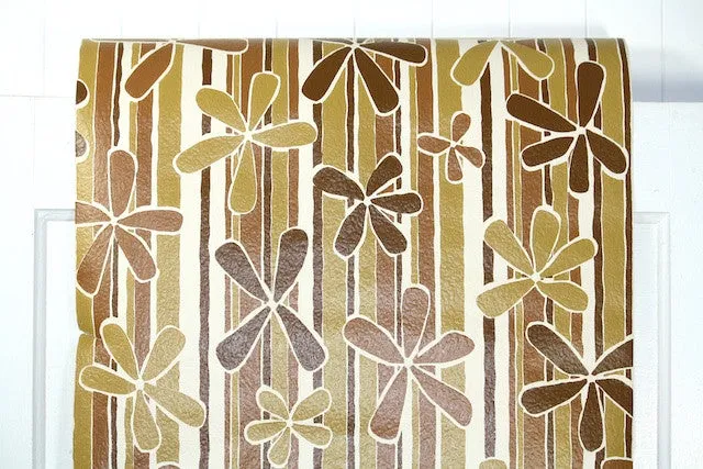 1970s Floral Vintage Wallpaper