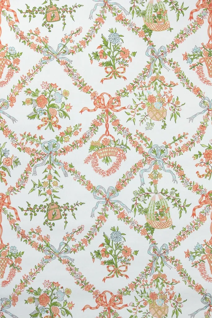 1970s Floral Vintage Wallpaper