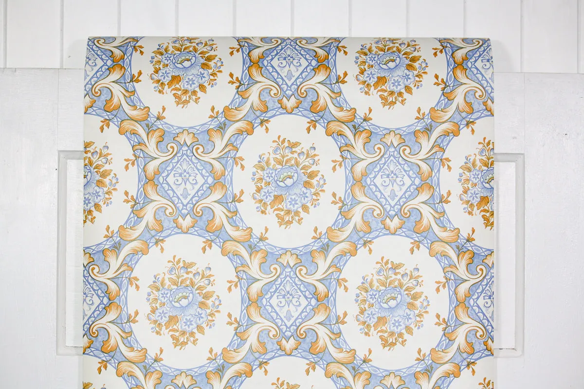 1970s Floral Vintage Wallpaper