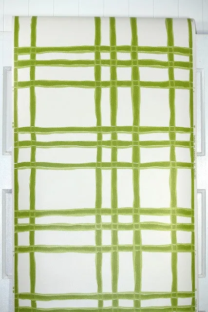 1970s Plaid Vintage Wallpaper