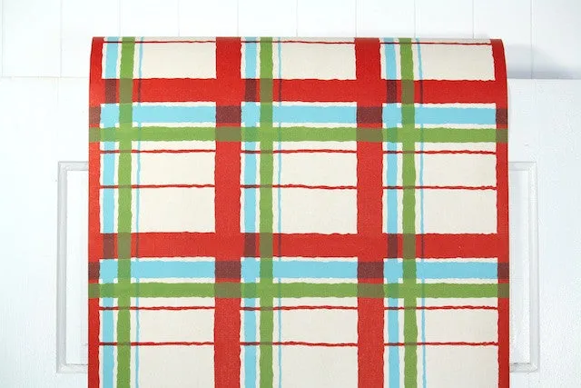 1970s Plaid Vintage Wallpaper