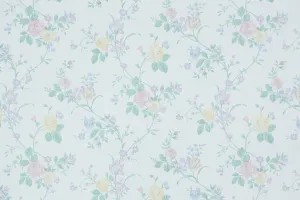 1980s Floral Vintage Wallpaper
