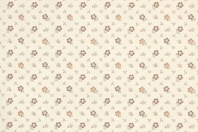 1980s Floral Vintage Wallpaper