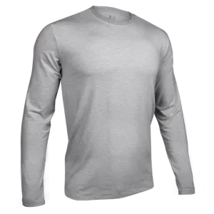 2UNDR - Long Sleeve Luxury Crew Tee - Grey