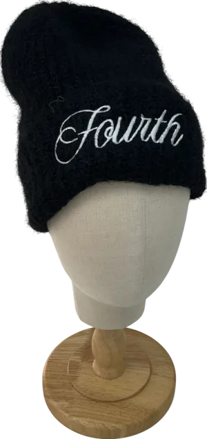 4th & Reckless Black Candice Knitted Beanie One Size