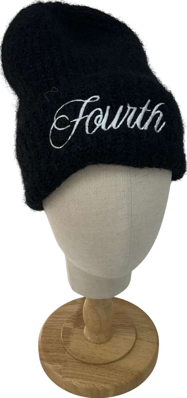 4th & Reckless Black Candice Knitted Beanie One Size