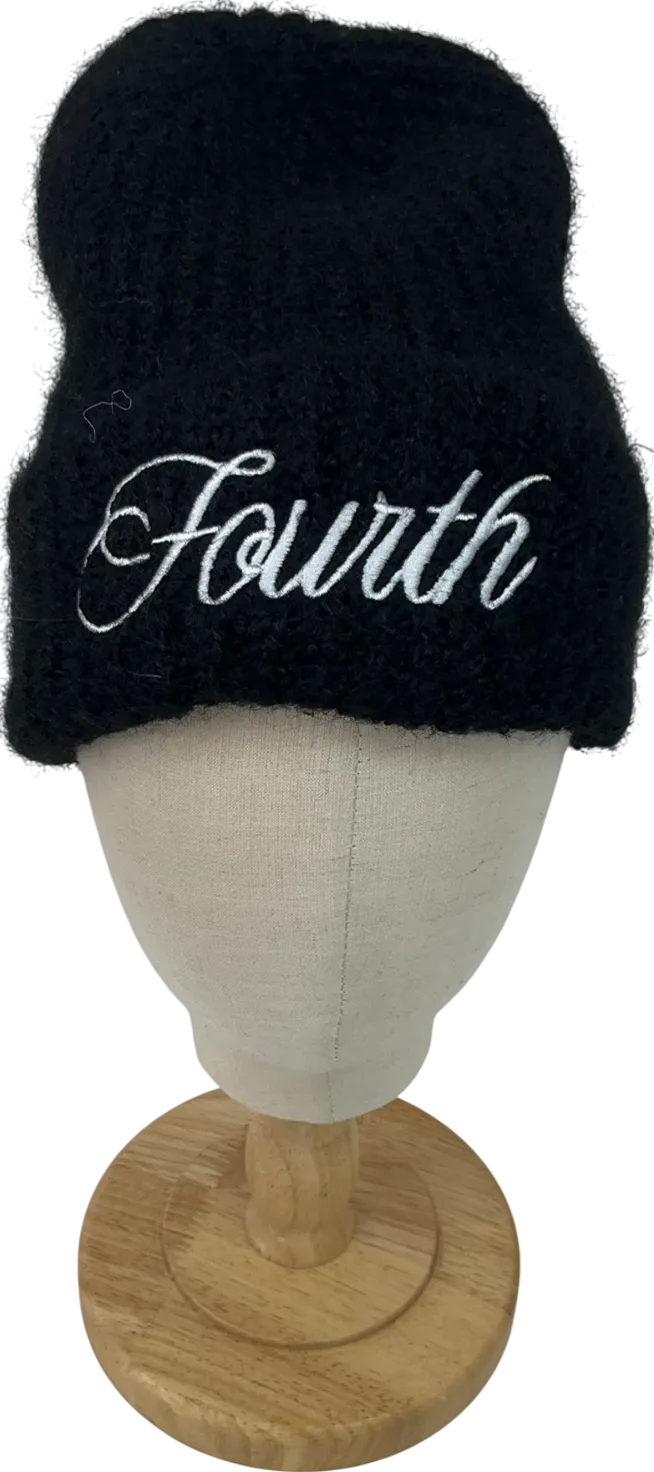 4th & Reckless Black Candice Knitted Beanie One Size