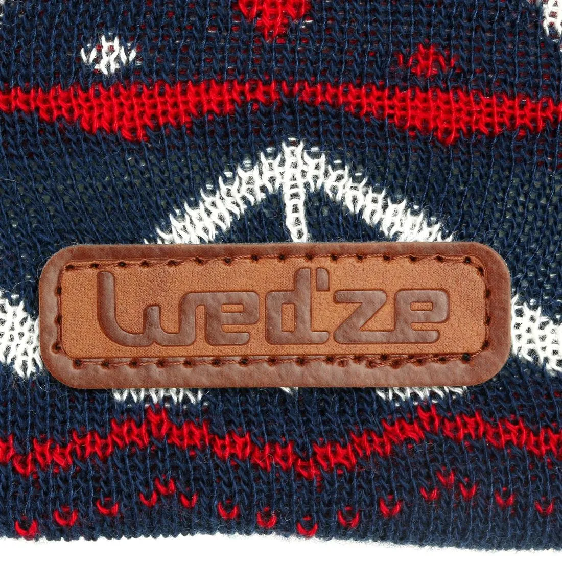 Adult Jacquard Ski Hat - White Navy