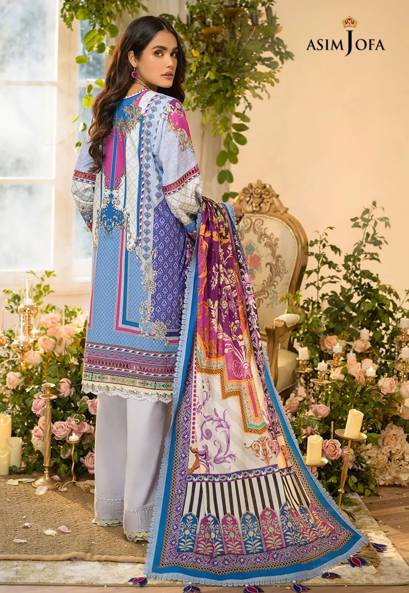 AJPR-01 | Asim Jofa Prints Rania Collection 2022 | Unstitched Embroidered Lawn Suits