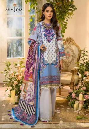 AJPR-01 | Asim Jofa Prints Rania Collection 2022 | Unstitched Embroidered Lawn Suits