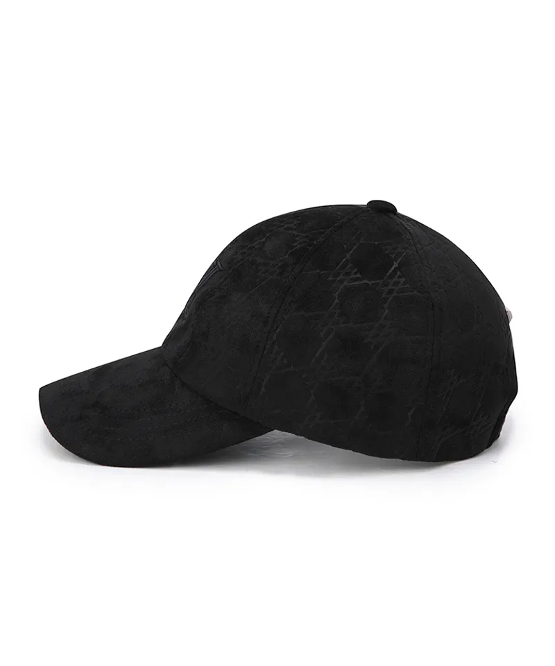 ANEW Golf Unisex Monogram Suede Ball Cap - Black