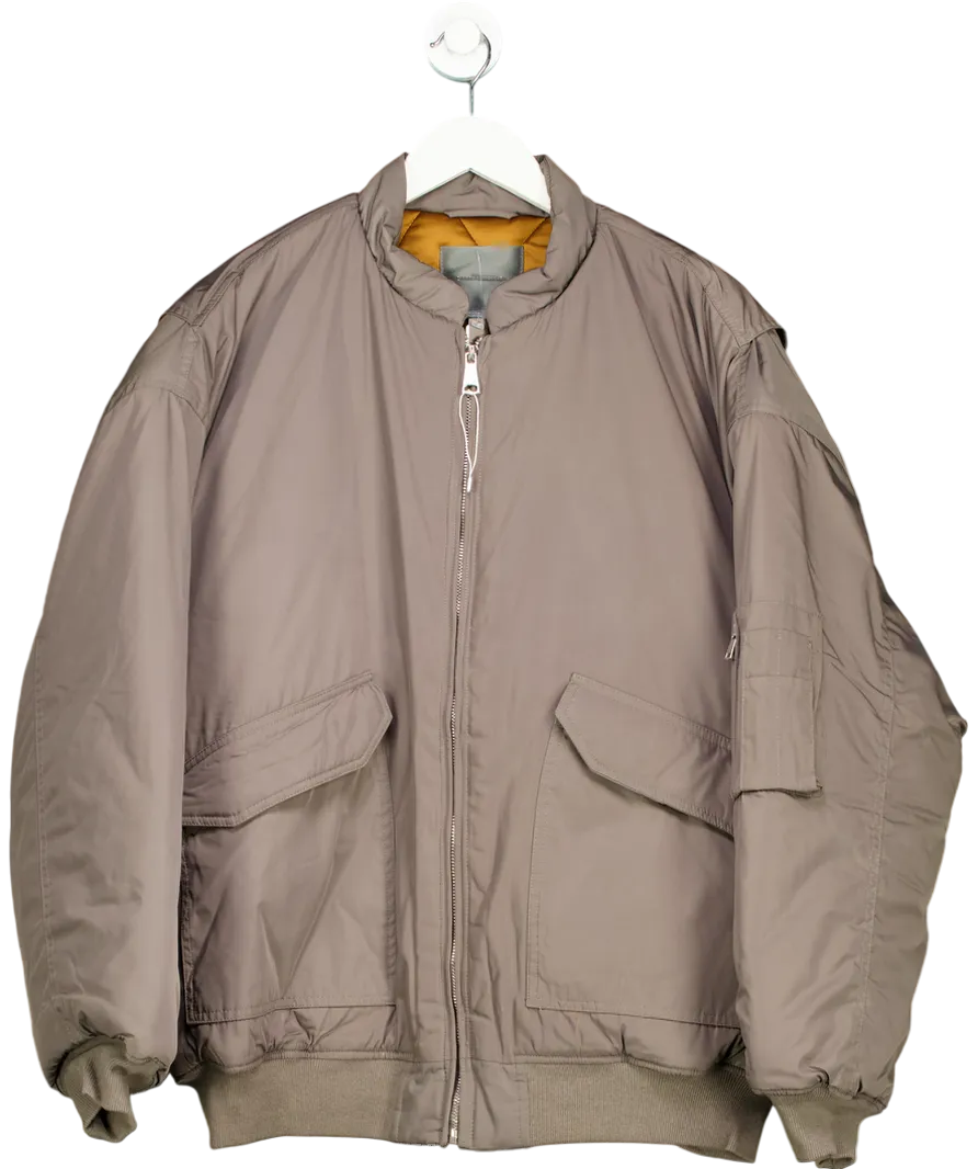 Anthropologie Green Padded Bomber Jacket UK XL