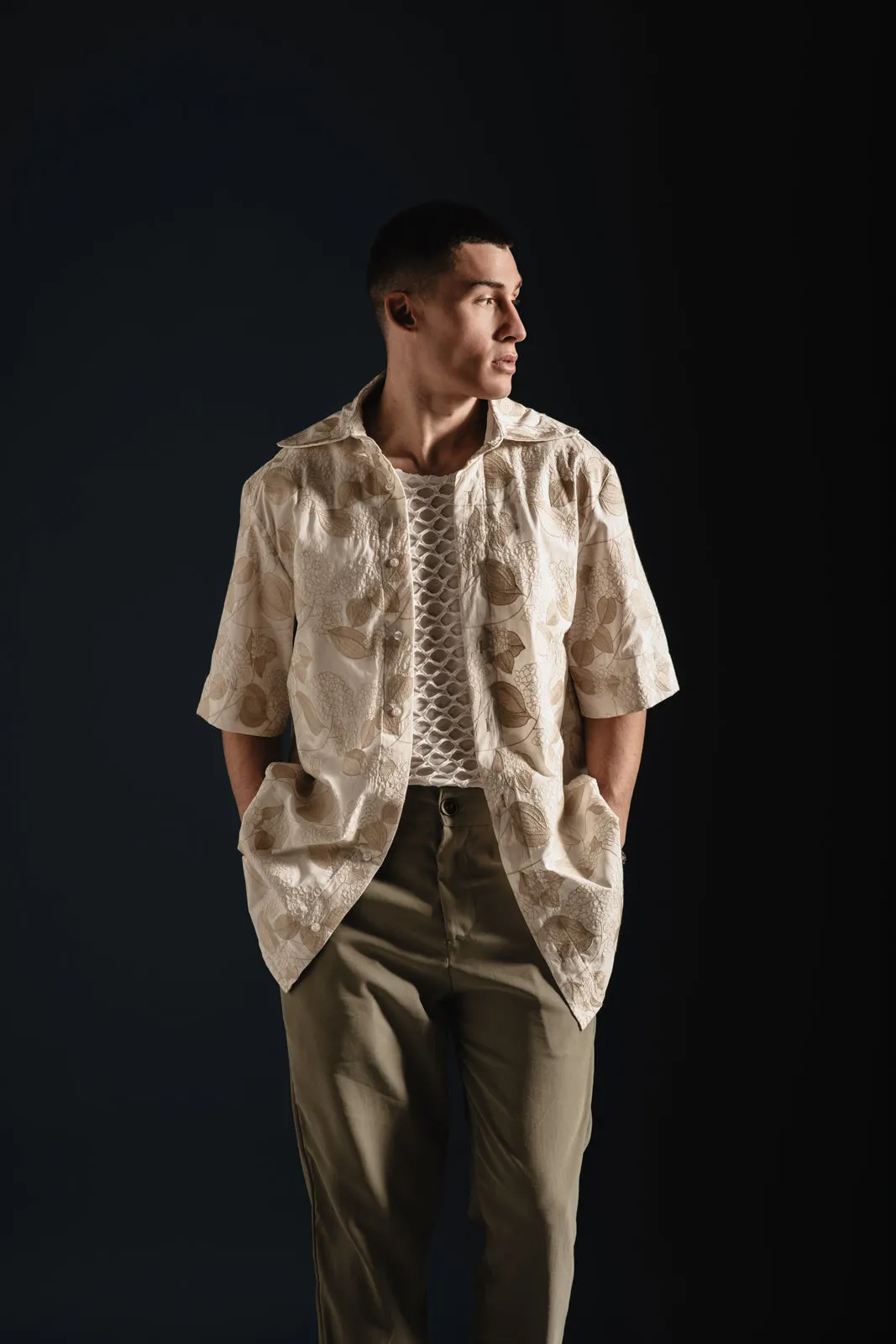 Arid Shirt Embroidered Beige