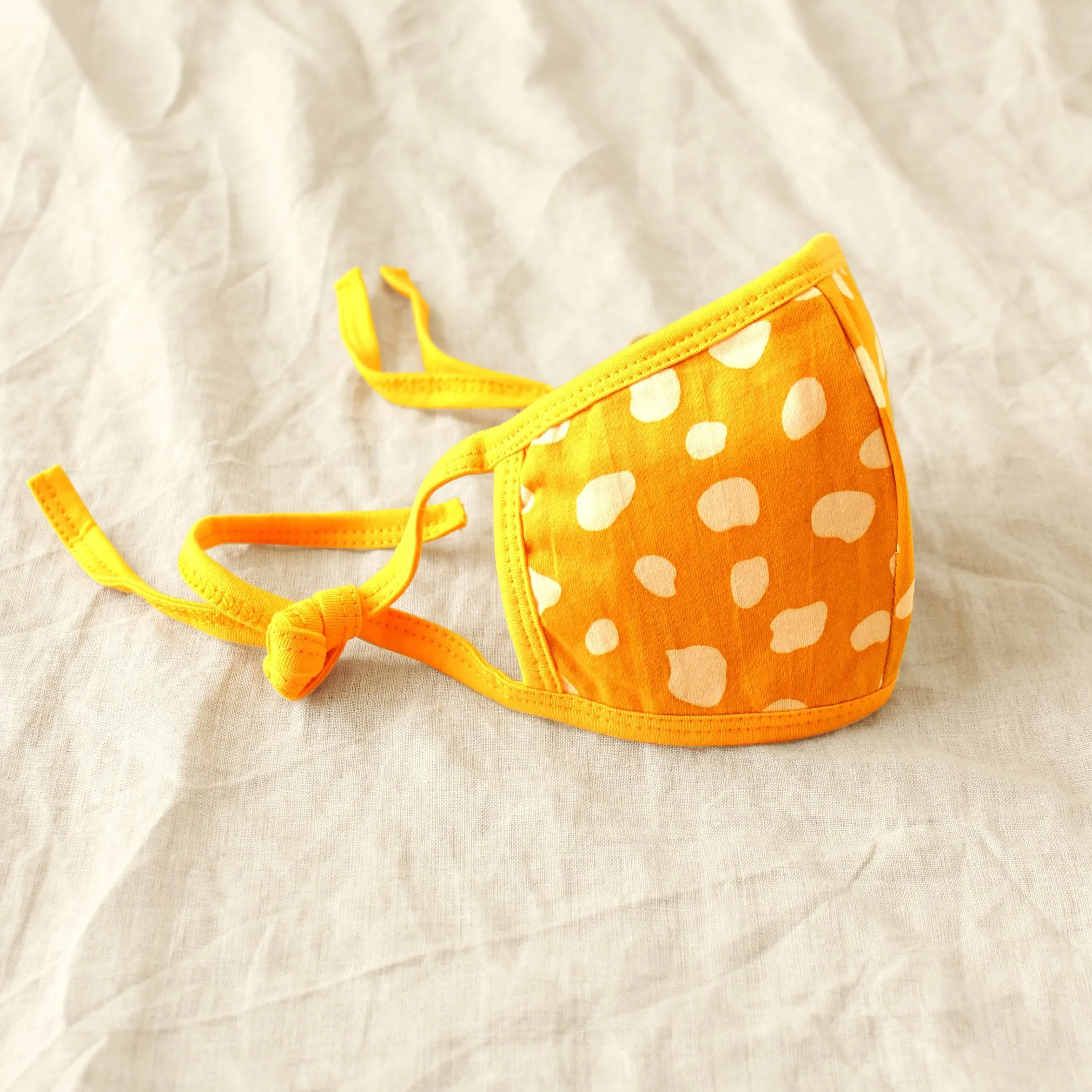 ARNOLDI 3ply Organic Cotton Face Mask (Waterproof), in Golden Saffron