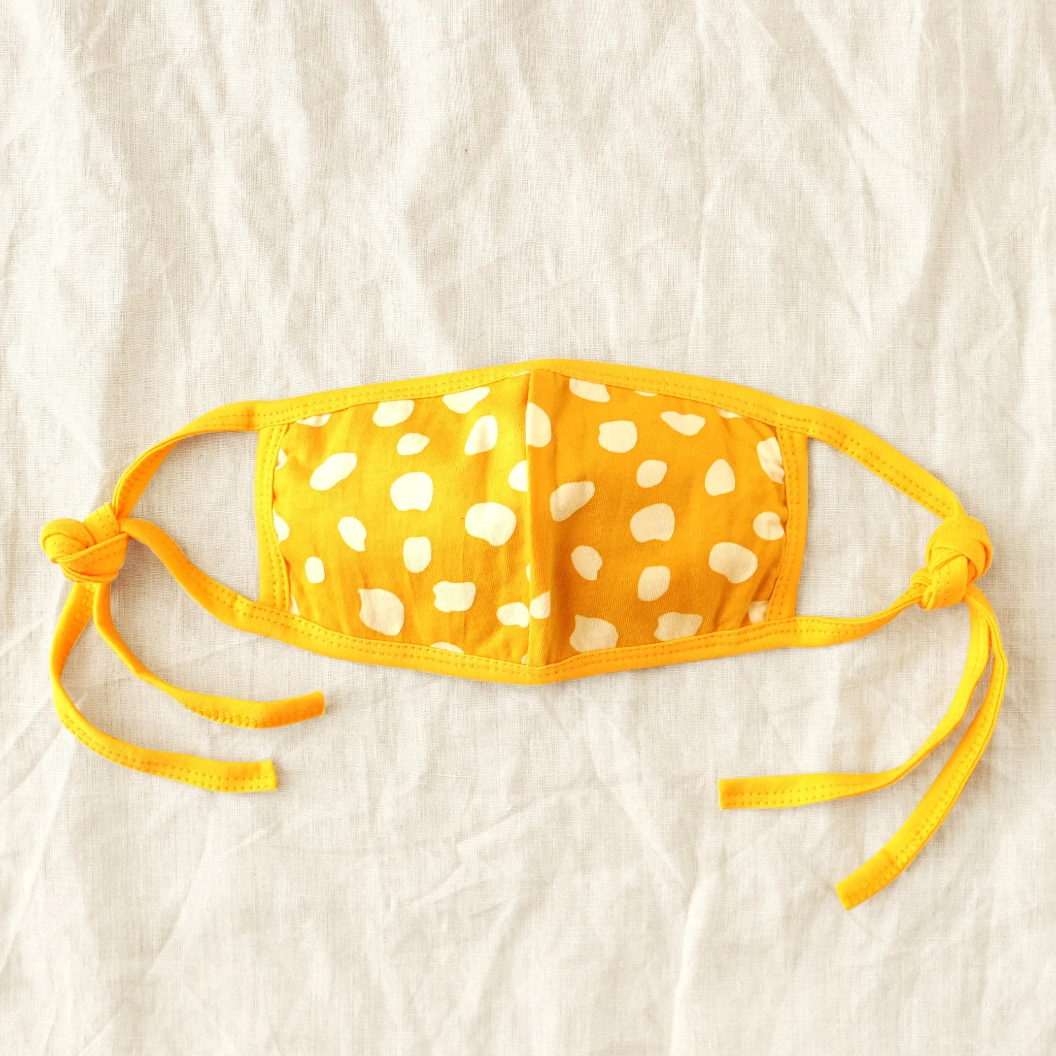 ARNOLDI 3ply Organic Cotton Face Mask (Waterproof), in Golden Saffron