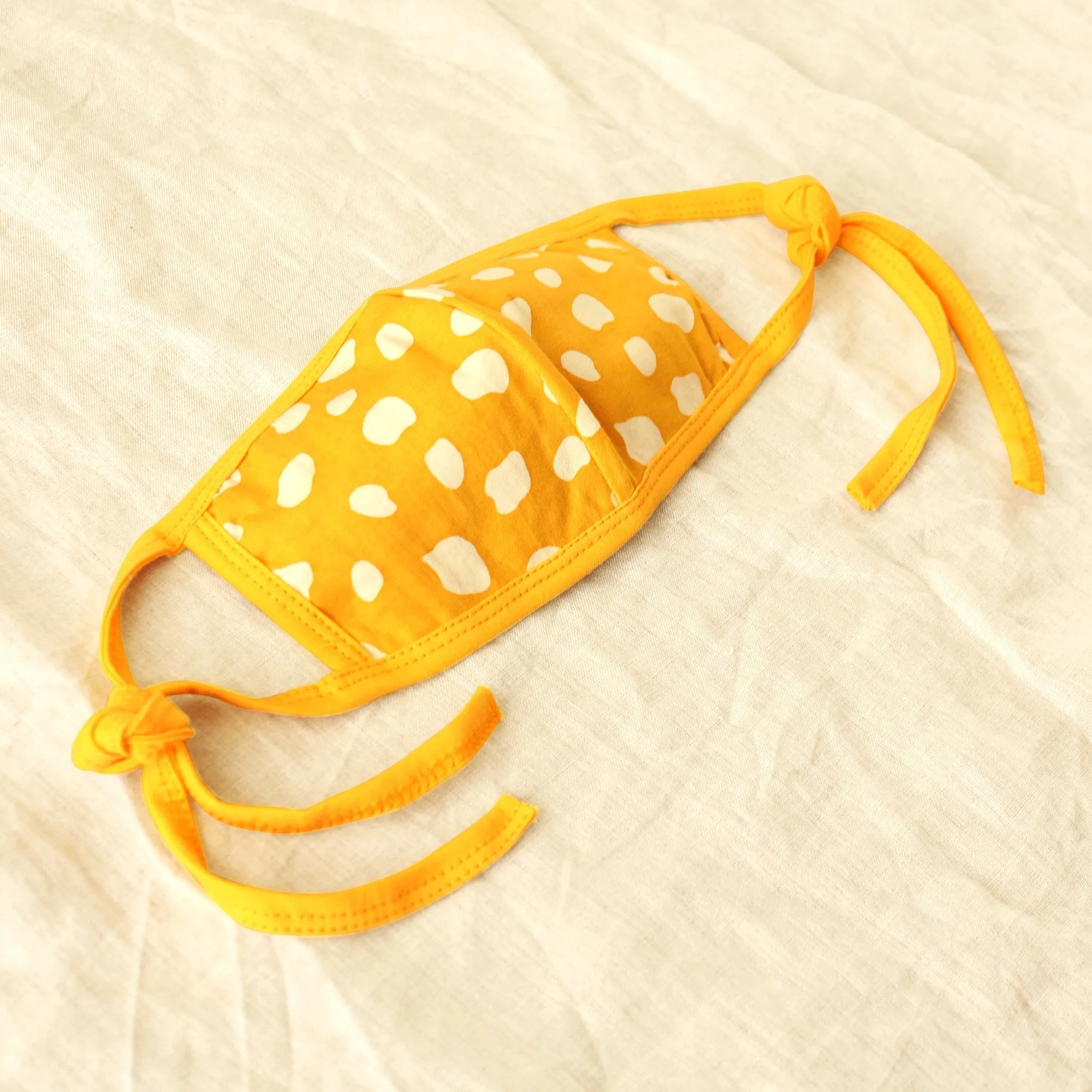 ARNOLDI 3ply Organic Cotton Face Mask (Waterproof), in Golden Saffron