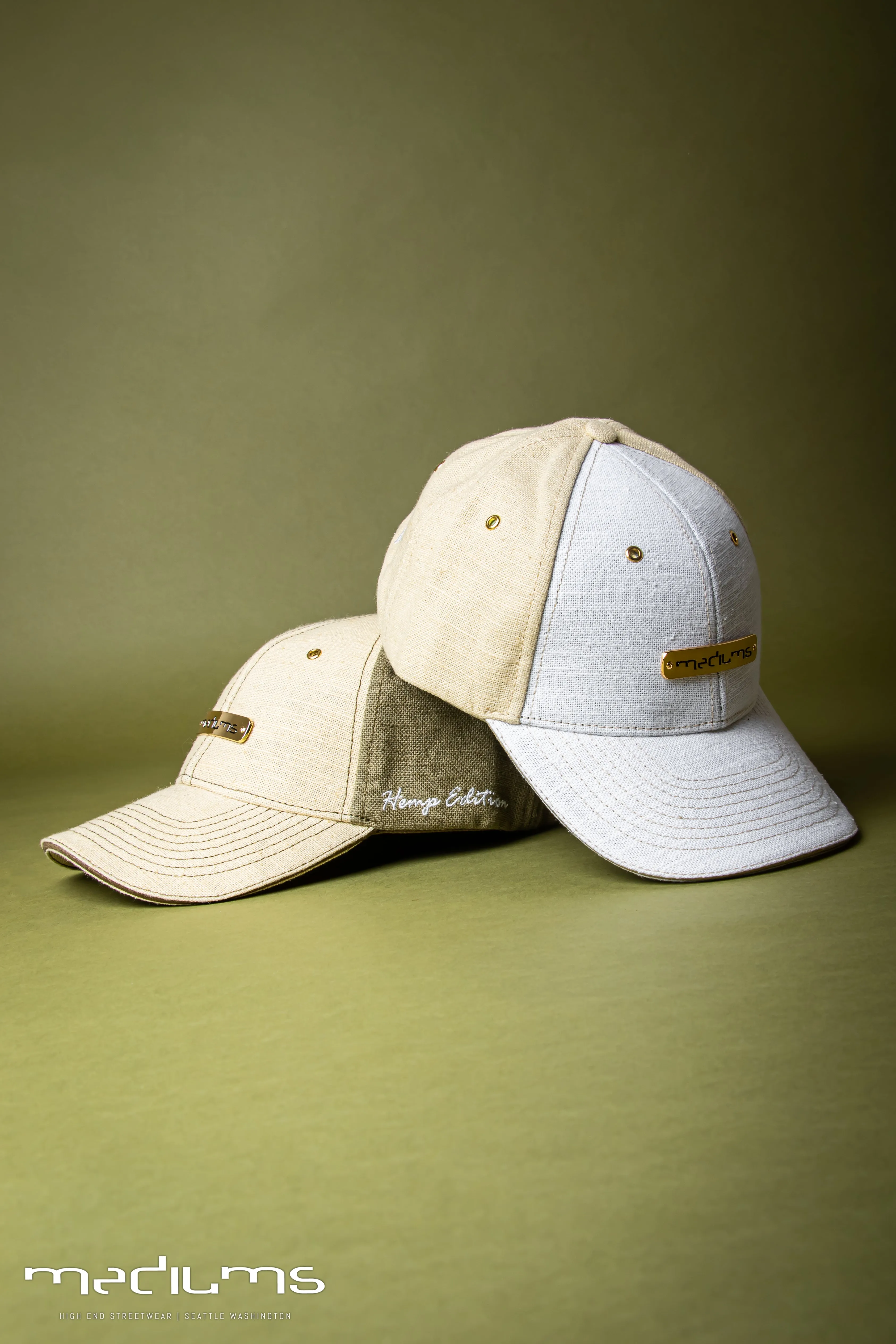Baseball hemp hat - Beige White