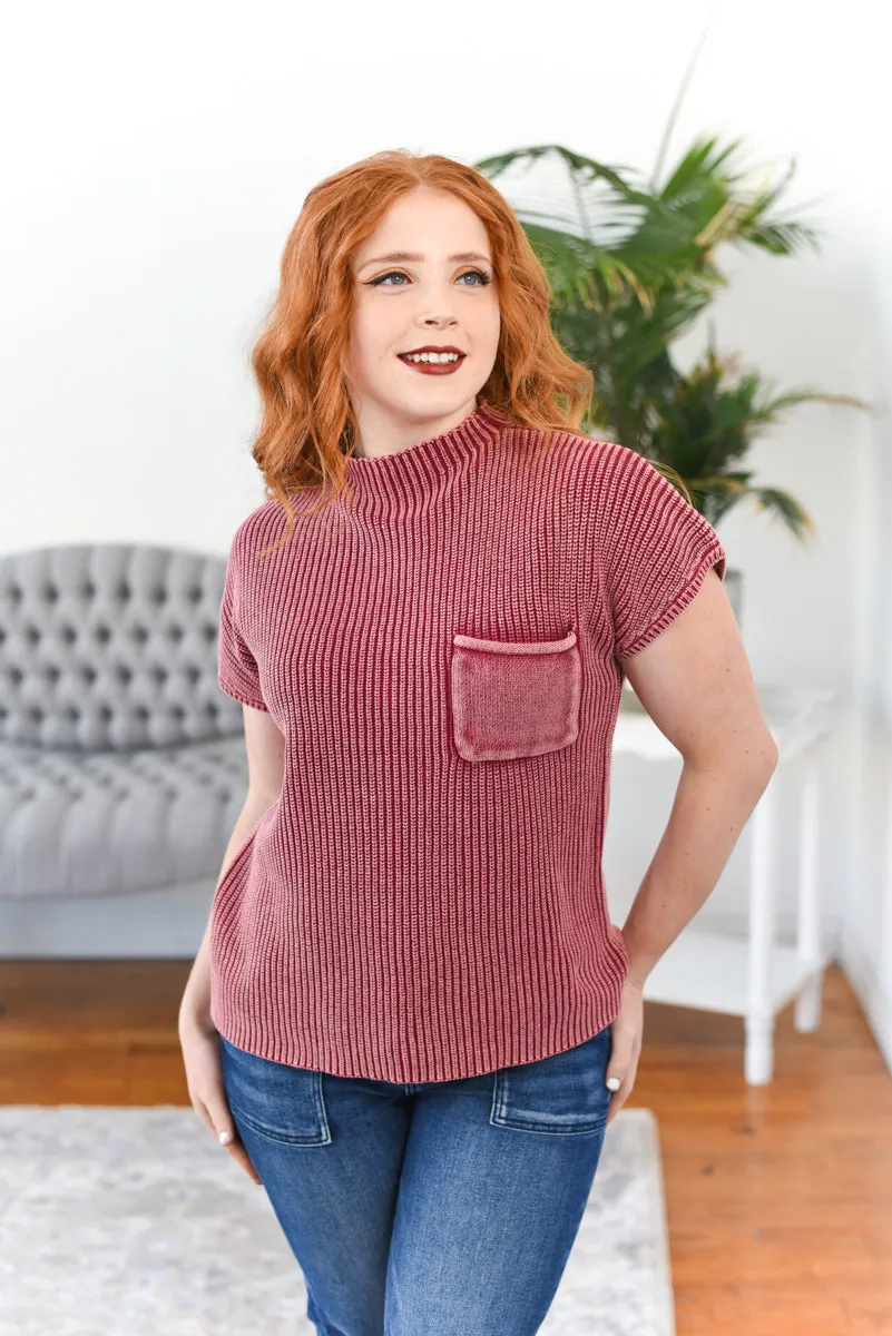 Becca Mock-Neck Sleeveless Sweater