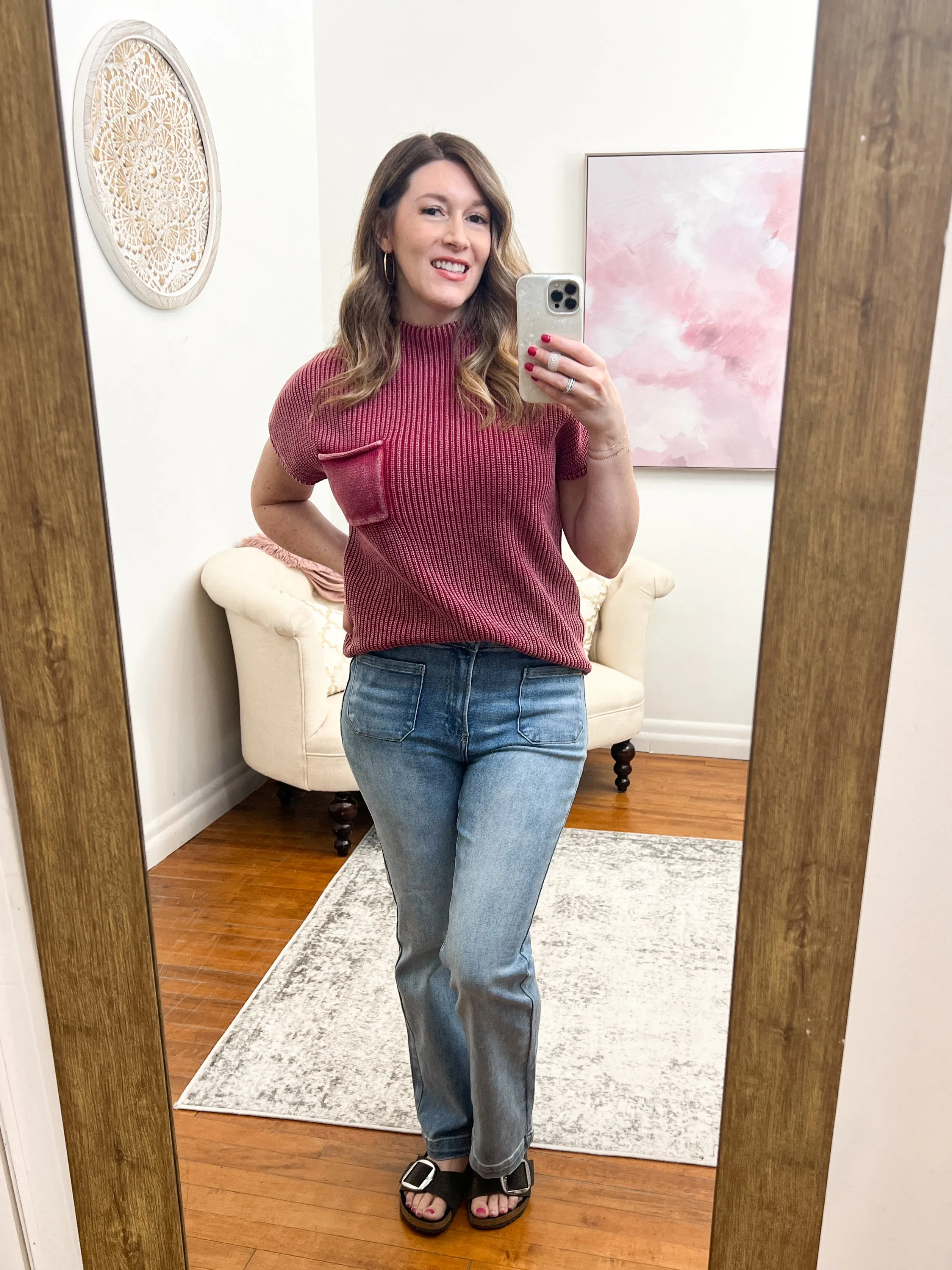 Becca Mock-Neck Sleeveless Sweater