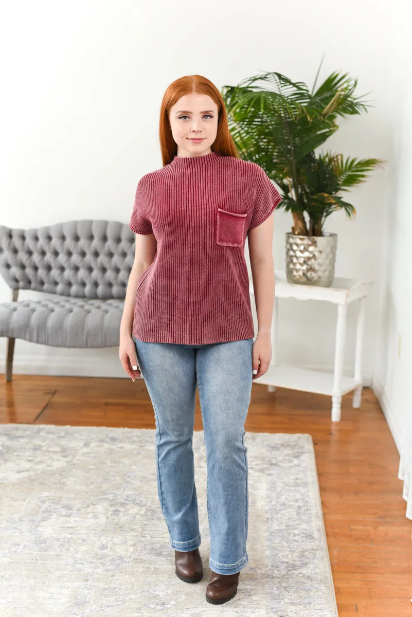 Becca Mock-Neck Sleeveless Sweater