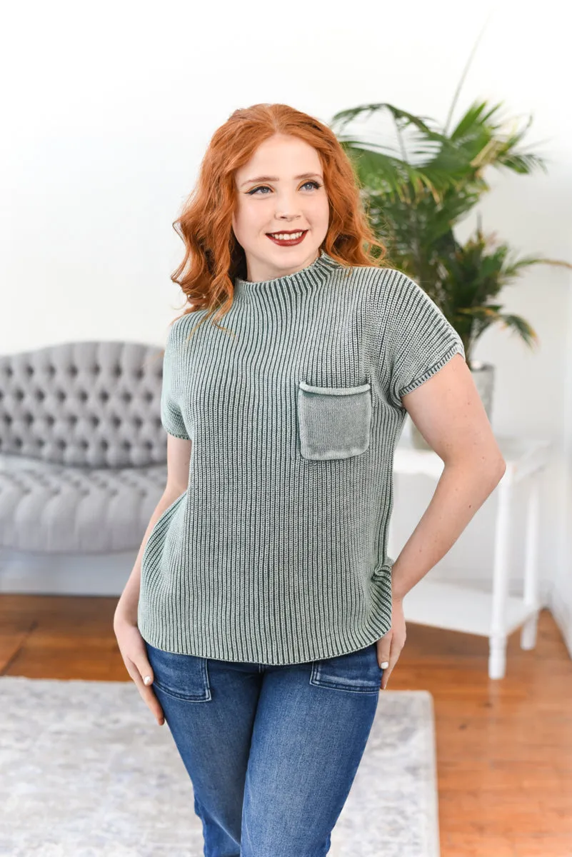 Becca Mock-Neck Sleeveless Sweater