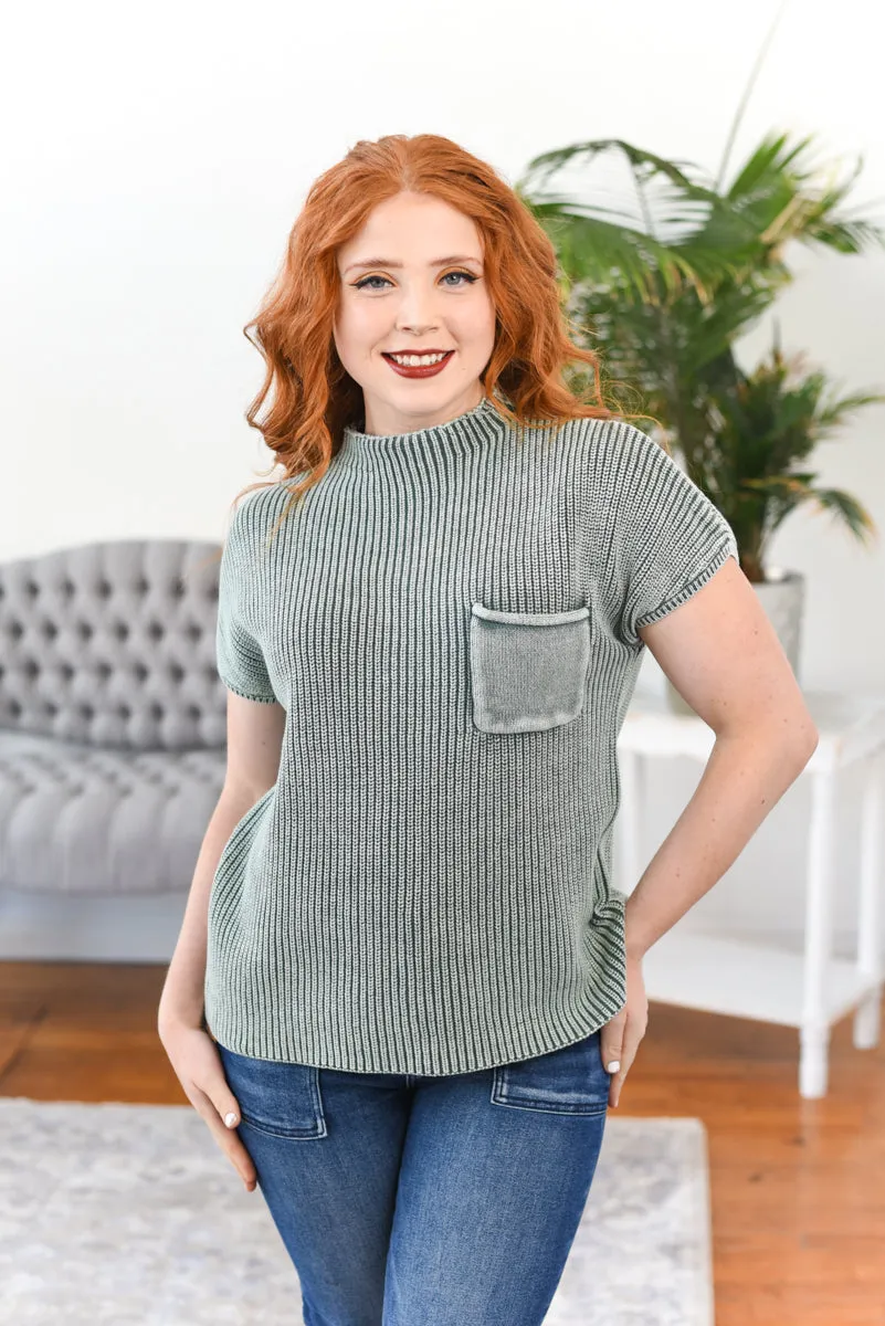 Becca Mock-Neck Sleeveless Sweater