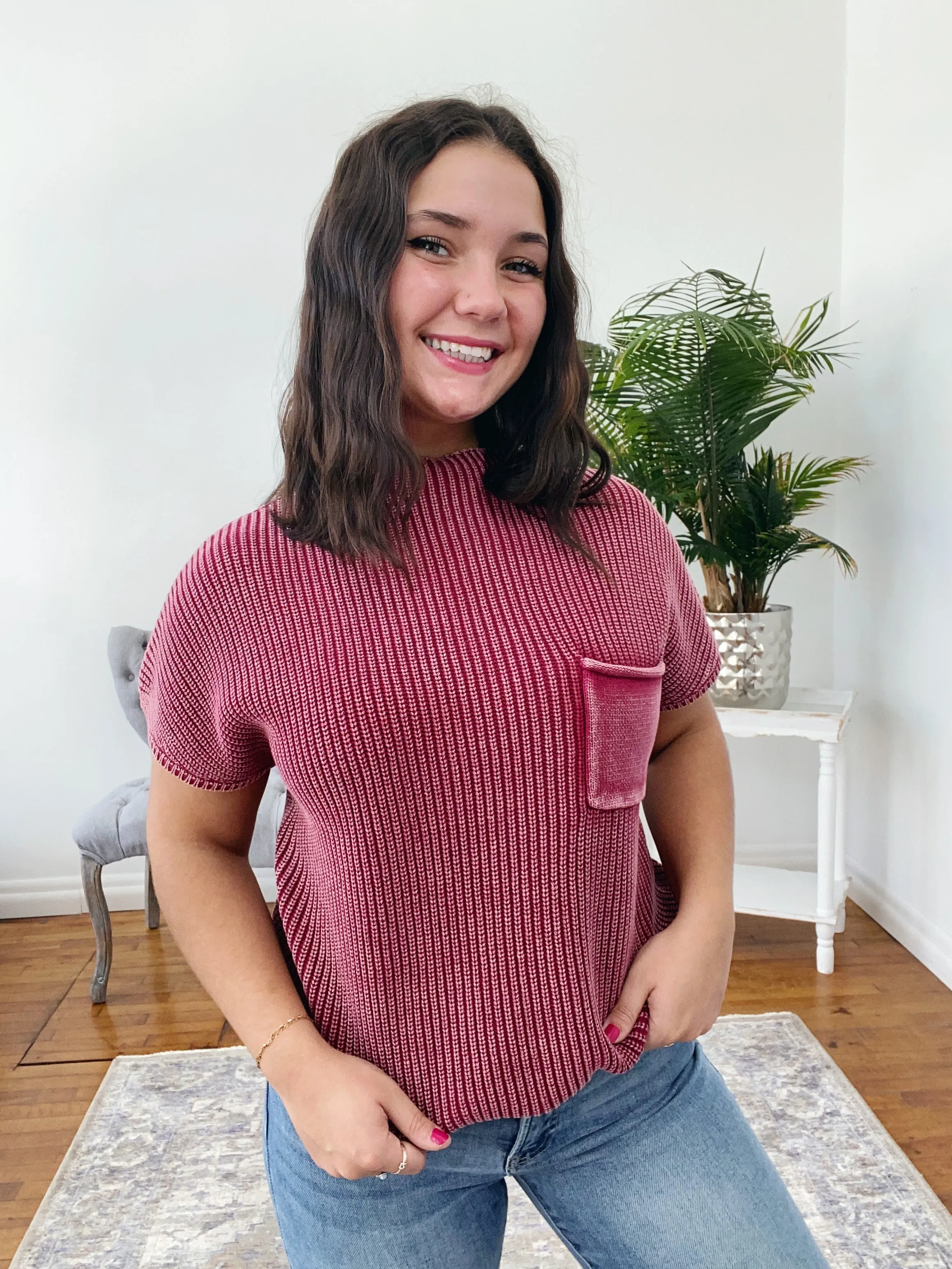 Becca Mock-Neck Sleeveless Sweater