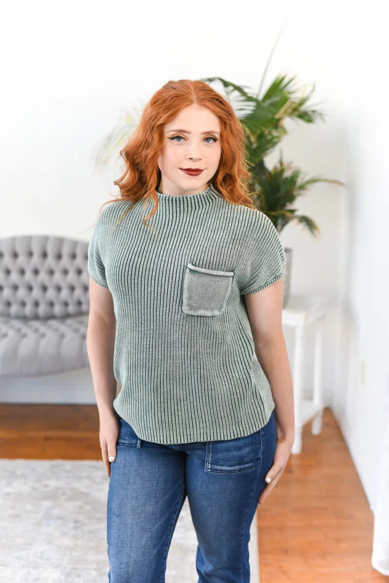Becca Mock-Neck Sleeveless Sweater