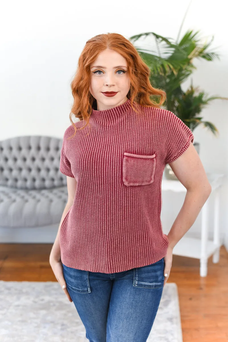 Becca Mock-Neck Sleeveless Sweater