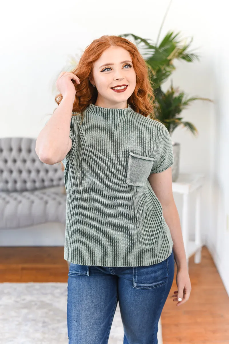 Becca Mock-Neck Sleeveless Sweater