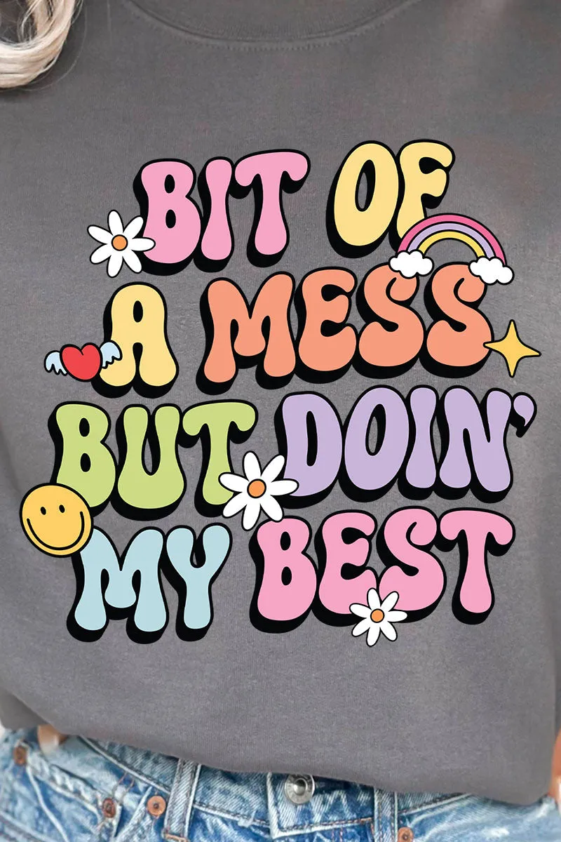 Bit Of A Mess Heavy-weight Crew Sweatshirt