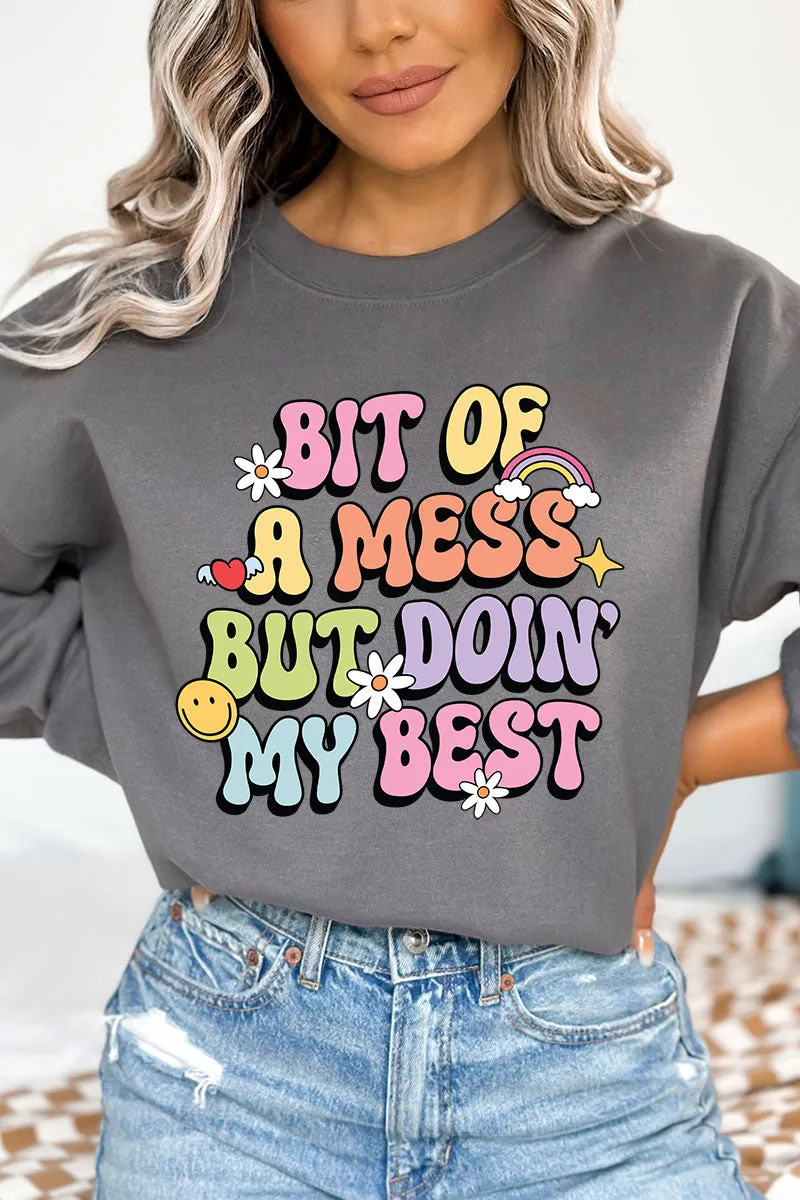 Bit Of A Mess Heavy-weight Crew Sweatshirt