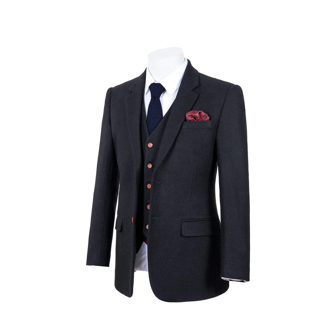 BLACK TWILL TWEED JACKET