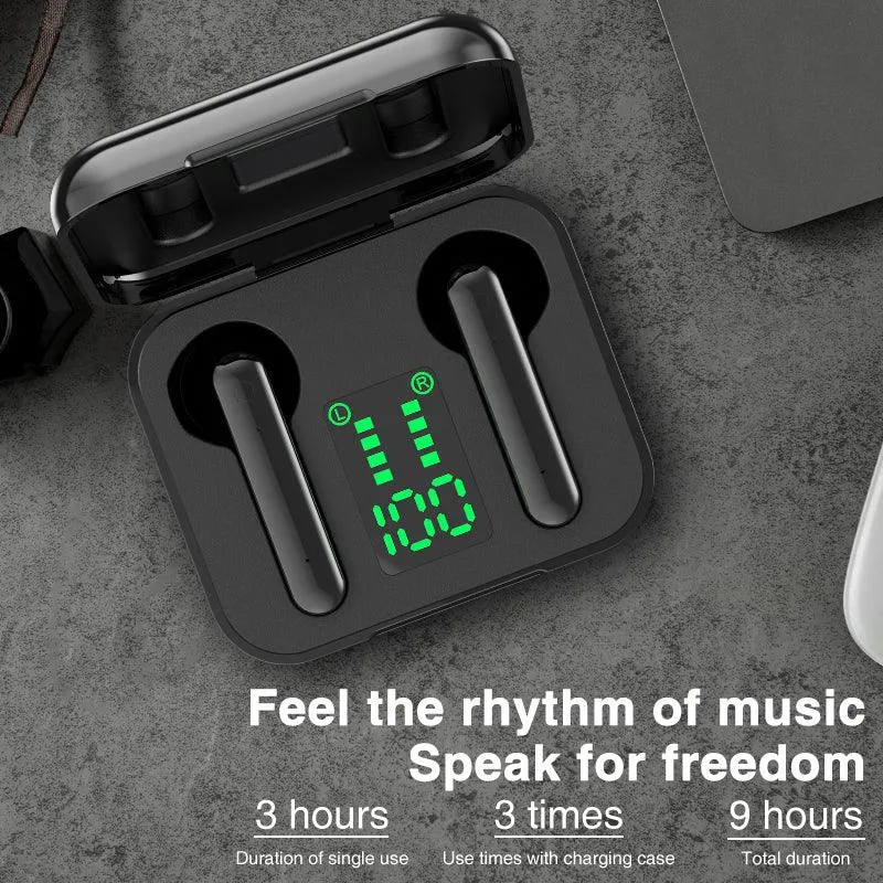 Bluetooth Touch Control LED Display Gaming Sports Waterproof Earbuds