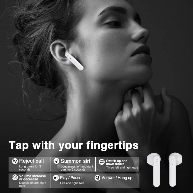 Bluetooth Touch Control LED Display Gaming Sports Waterproof Earbuds